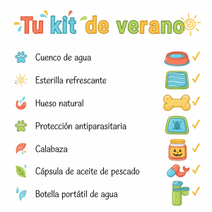 kit esencial de perros en verano